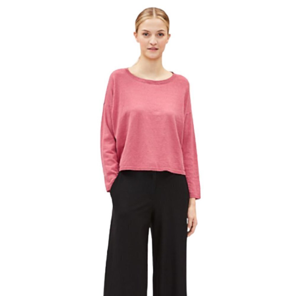 Eileen Fisher Linen Blend Top | Lilac /Lavender | Size L